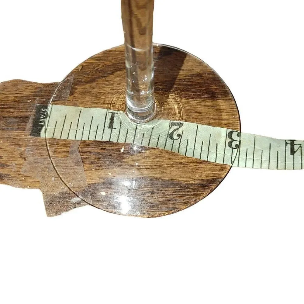 Clear Pessimist /Optimist Clear Wine Glass